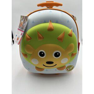 NWT OOPS Happy Rolling Luggage Children's Bag, Hedgehog Theme with 3D Character